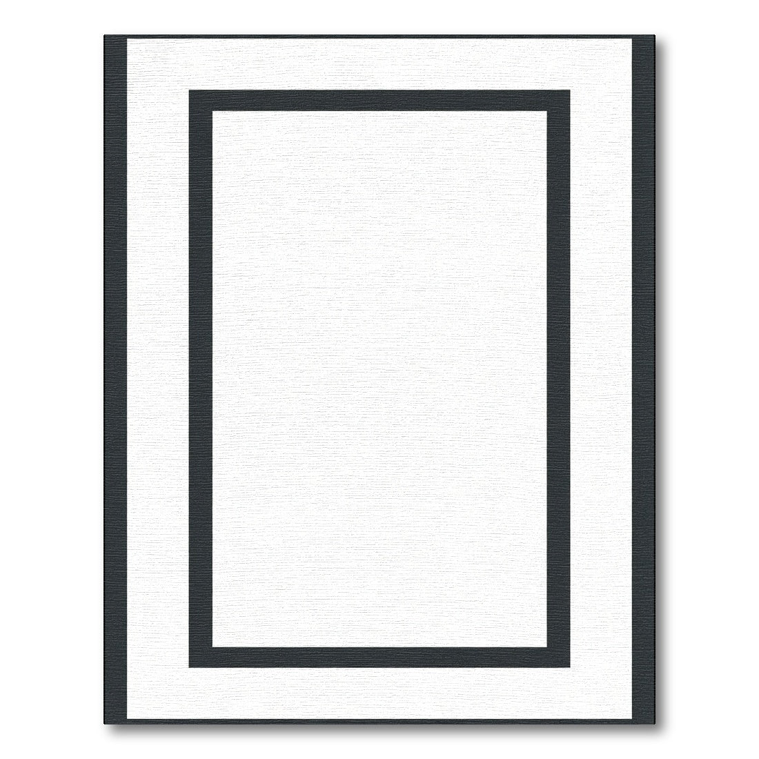 Modern Charcoal Frame Rectangle Rug