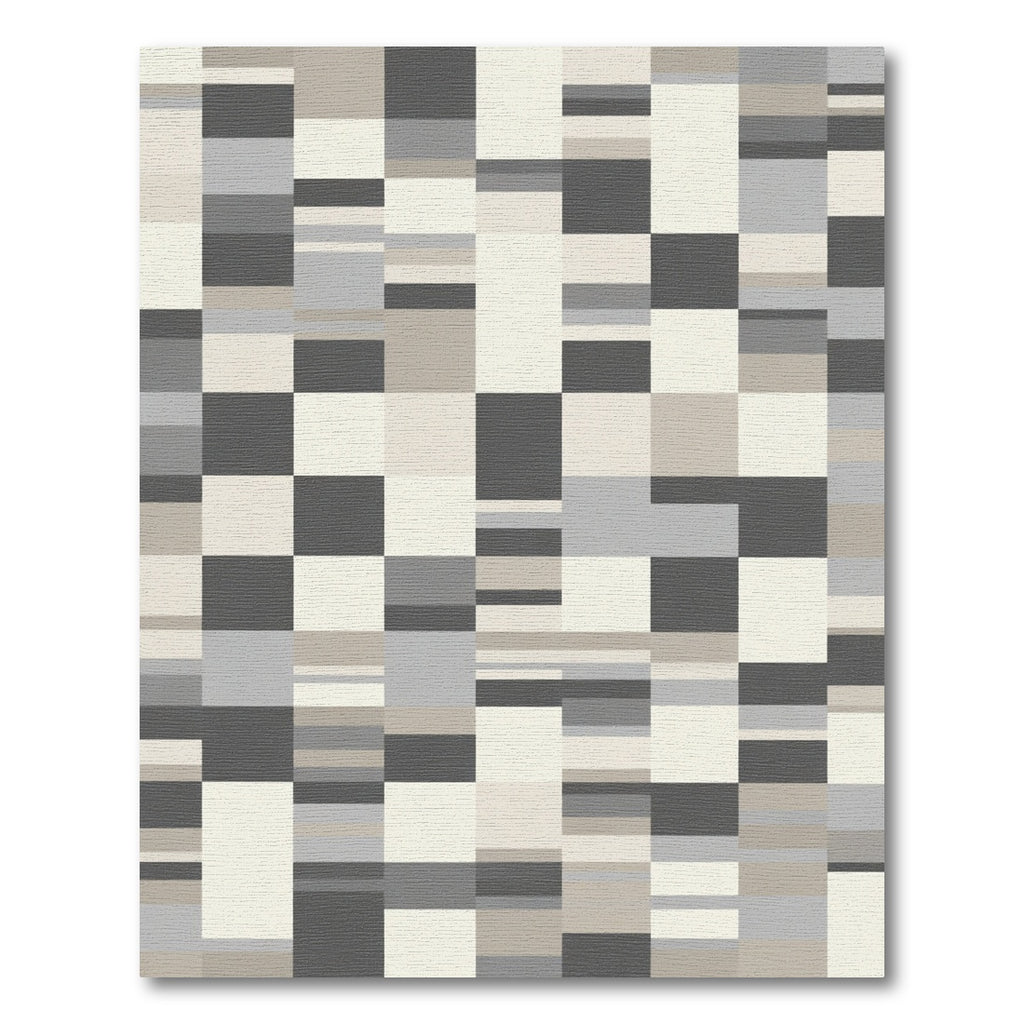 Geometric Blocks Neutral Palette Rug