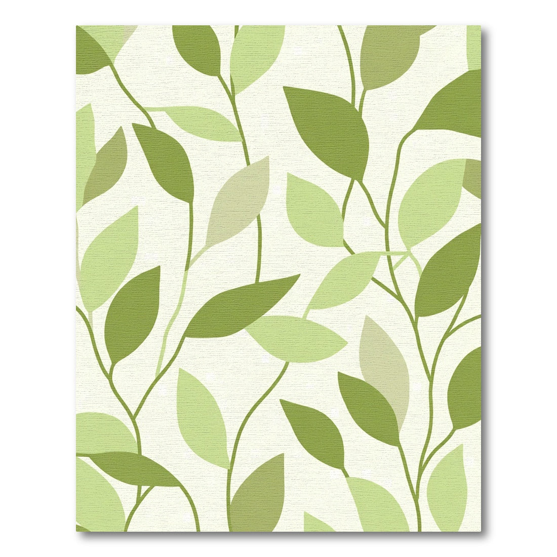 Verdant Leafy Vine Abstract Rug
