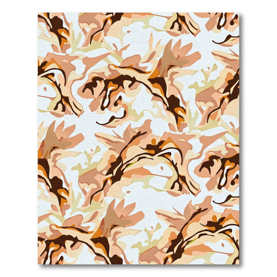 Earthy Abstract Camouflage Organic Shapes Rug