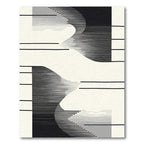 Monochromatic Abstract Curved Stripe Rug