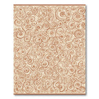 Ornate Brown Swirl Organic Abstract Rug