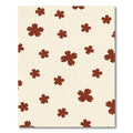 Brown Blossom Scattered Throughout Cream Rug