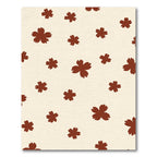Brown Blossom Scattered Throughout Cream Rug