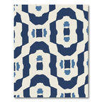 Navajo Blue Geometric Arch Rug