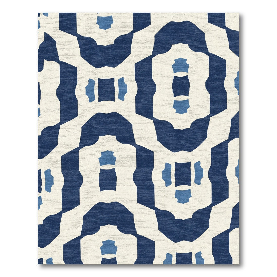 Navajo Blue Geometric Arch Rug