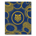 Bold Yellow Tiger Blue Chain Medallion Rug