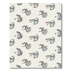 Whimsical Gray Hippo Splash Rug