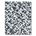 Monochromatic Abstract Geometric Overlay Rug