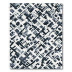 Monochromatic Abstract Geometric Overlay Rug