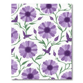 Purple Daisy Bird Vine Meadow Rug