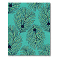 Teal Feathered Fern Organic Flow Rug