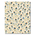 Golden Blue Feathered Branch Array Rug