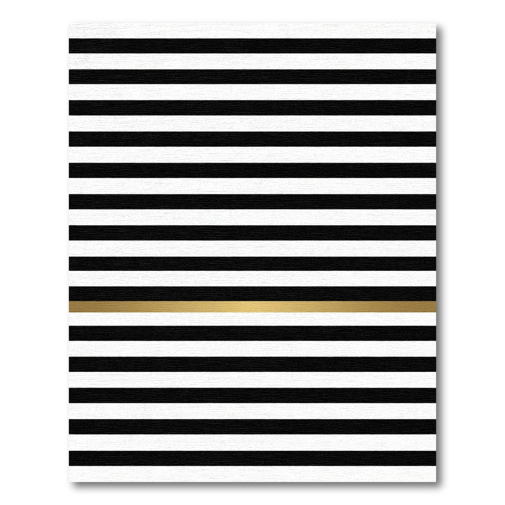 Modern Black Gold Stripe Rug
