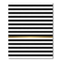 Modern Black Gold Stripe Rug