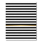 Modern Black Gold Stripe Rug
