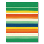 Bold Retro Stripe Color Block Rug