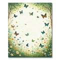 Whimsical Butterfly Meadow Garden Rug