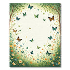 Whimsical Butterfly Meadow Garden Rug