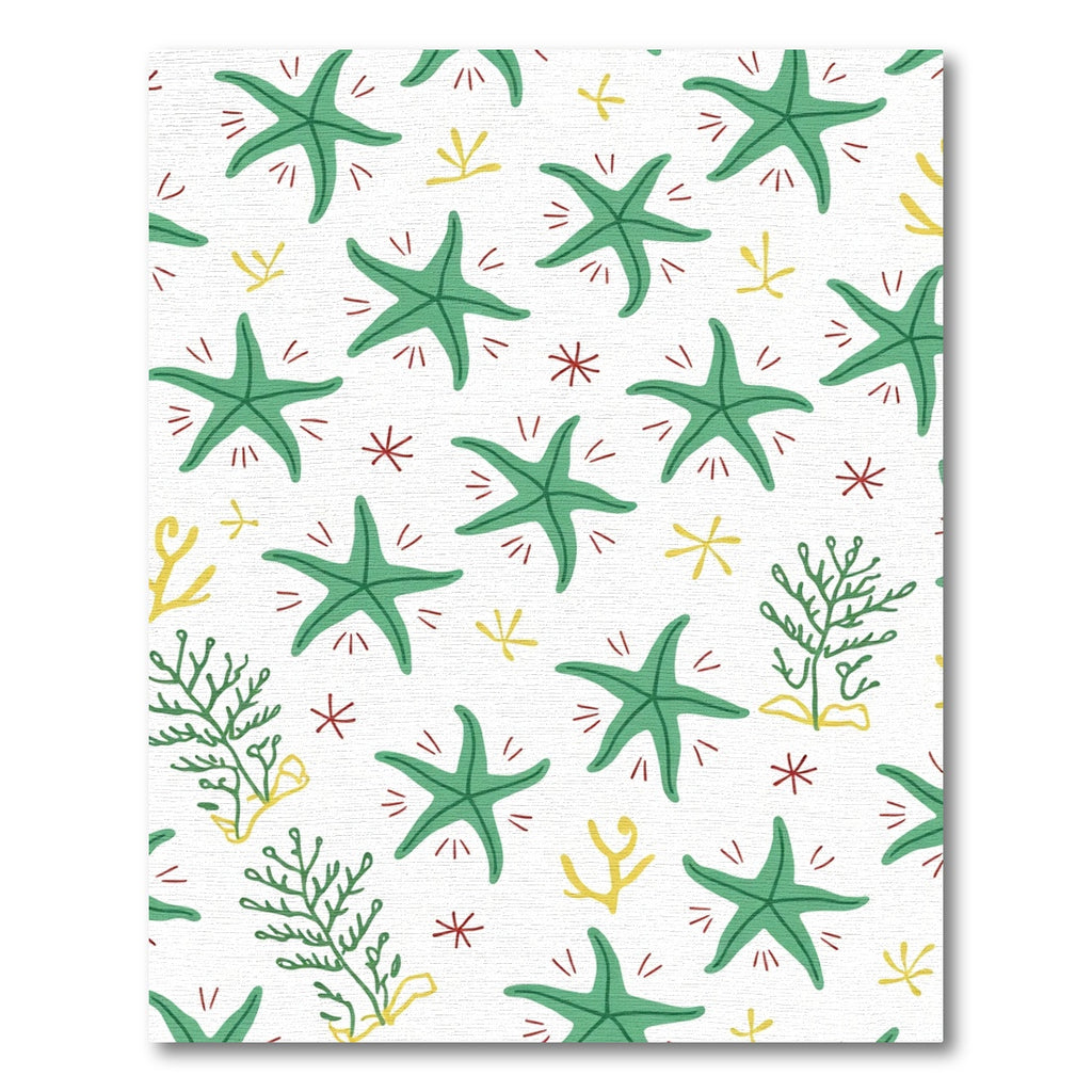 Green Starfish Seaweed Array Rug