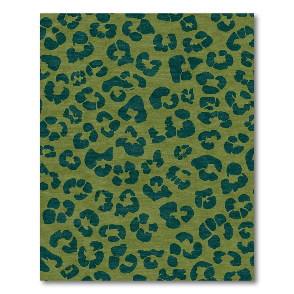 Olive Forest Green Leopard Spots Rug