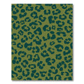 Olive Forest Green Leopard Spots Rug