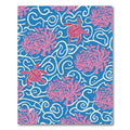 Pink Coral Turtle Ocean Swirl Rug