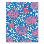 Pink Coral Turtle Ocean Swirl Rug