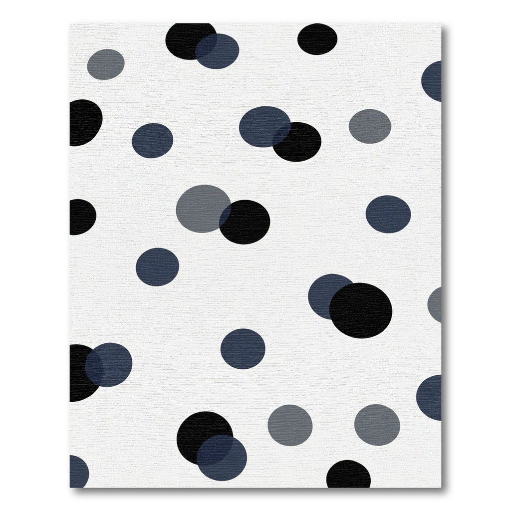 Scattered Circles Navy Gray Black Rug