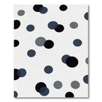 Scattered Circles Navy Gray Black Rug