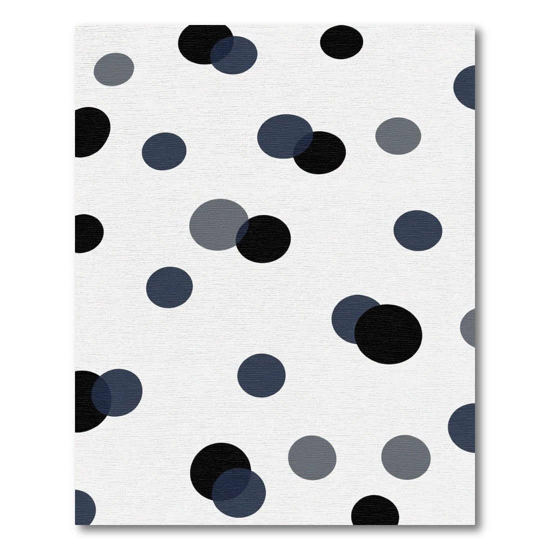 Scattered Circles Navy Gray Black Rug
