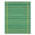 Teal Gold Striped Border Rug
