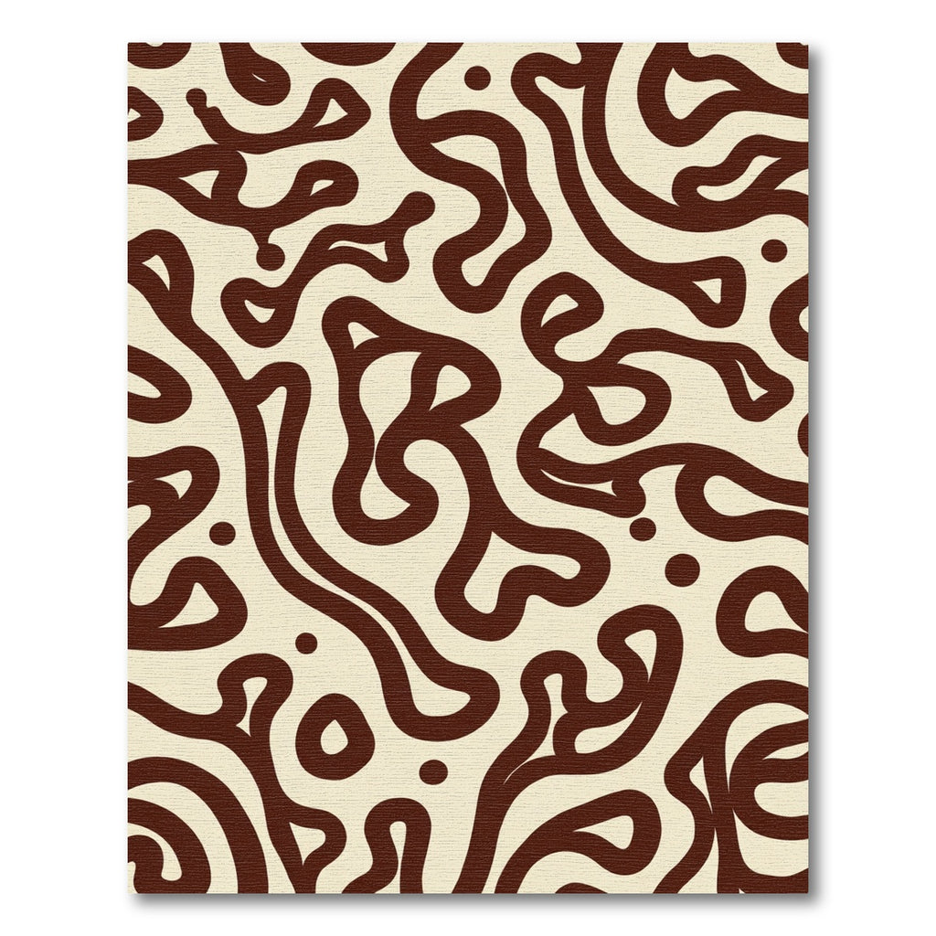 Creamy Brown Organic Swirl Rug