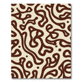 Creamy Brown Organic Swirl Rug