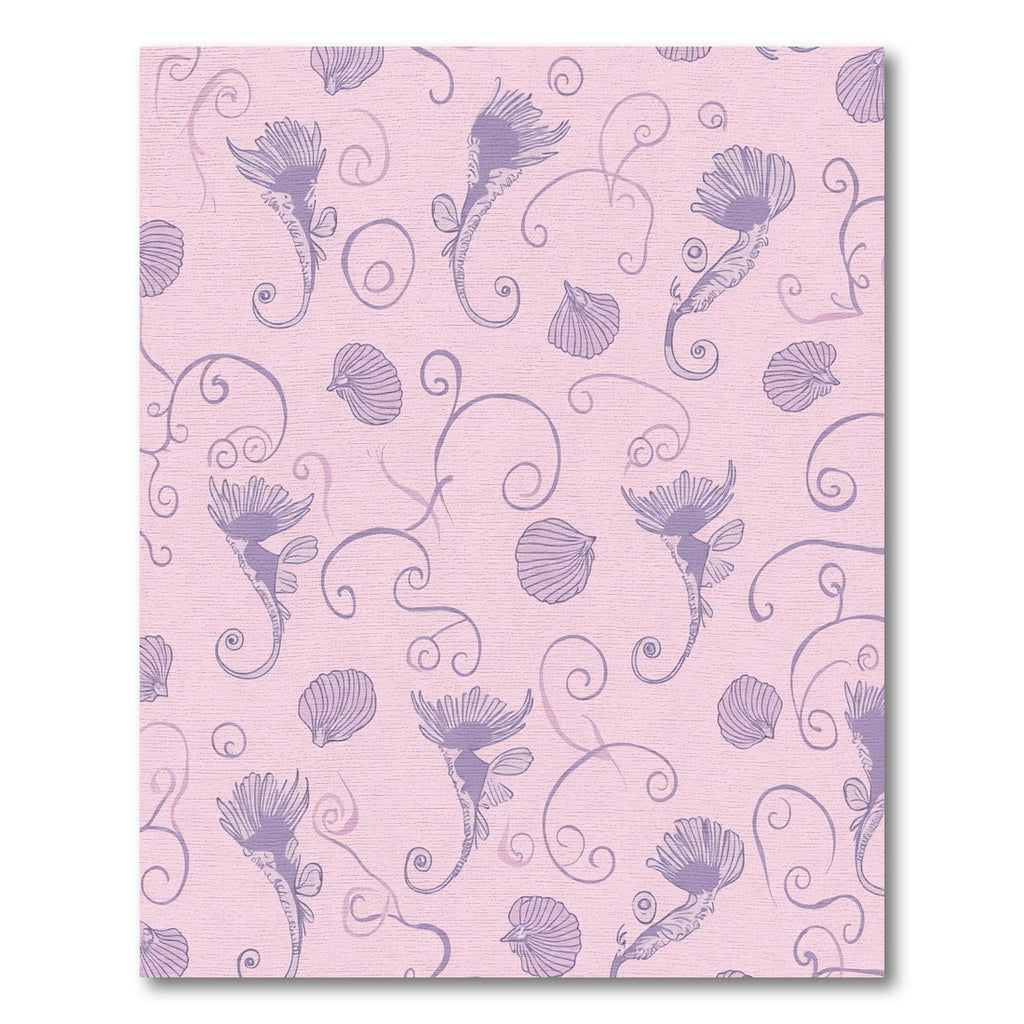 Lilac Seahorse Shell Swirls Rug