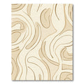 Creamy Beige Organic Contour Swirls Rug