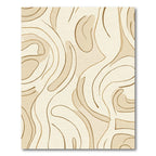 Creamy Beige Organic Contour Swirls Rug