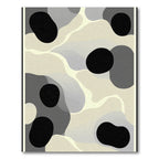 Abstract Black Organic Shape Rug