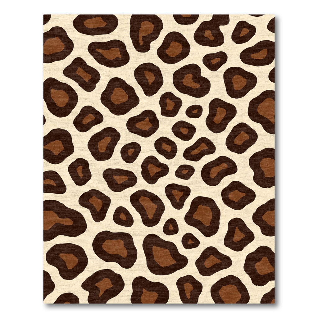 Chic Brown Spotted Animal Print Rug