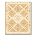 Golden Tribal Diamond Geometric Rug