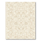 Geometric Maze Beige Abstract Rug