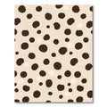 Creamy Brown Scattered Dot Rug