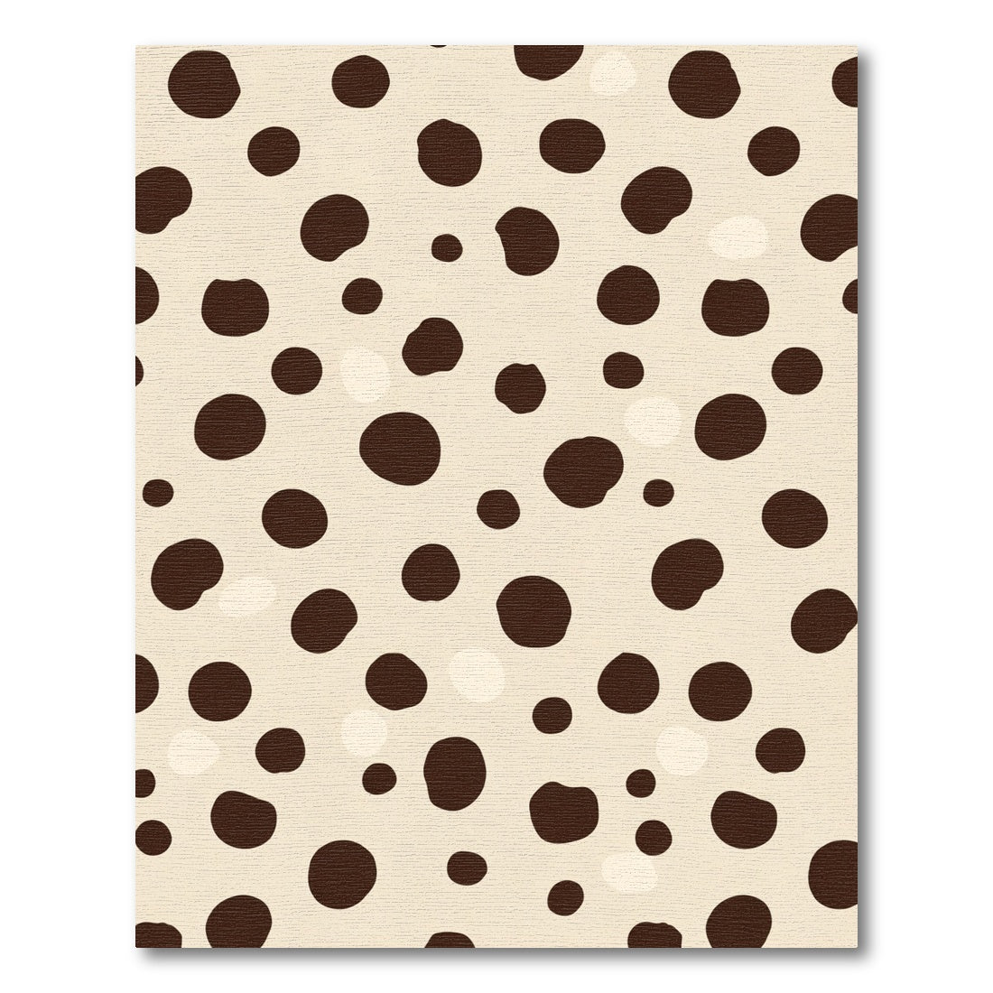 Creamy Brown Scattered Dot Rug