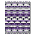 Purple Geometric Stripe Diamond Rug