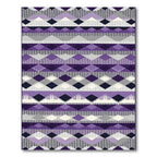 Purple Geometric Stripe Diamond Rug