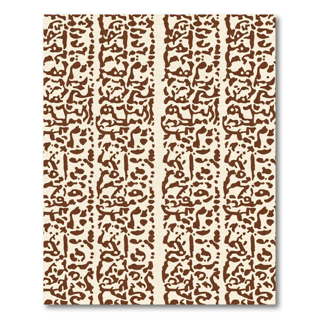 Organic Brown Cream Vertical Stripe Rug