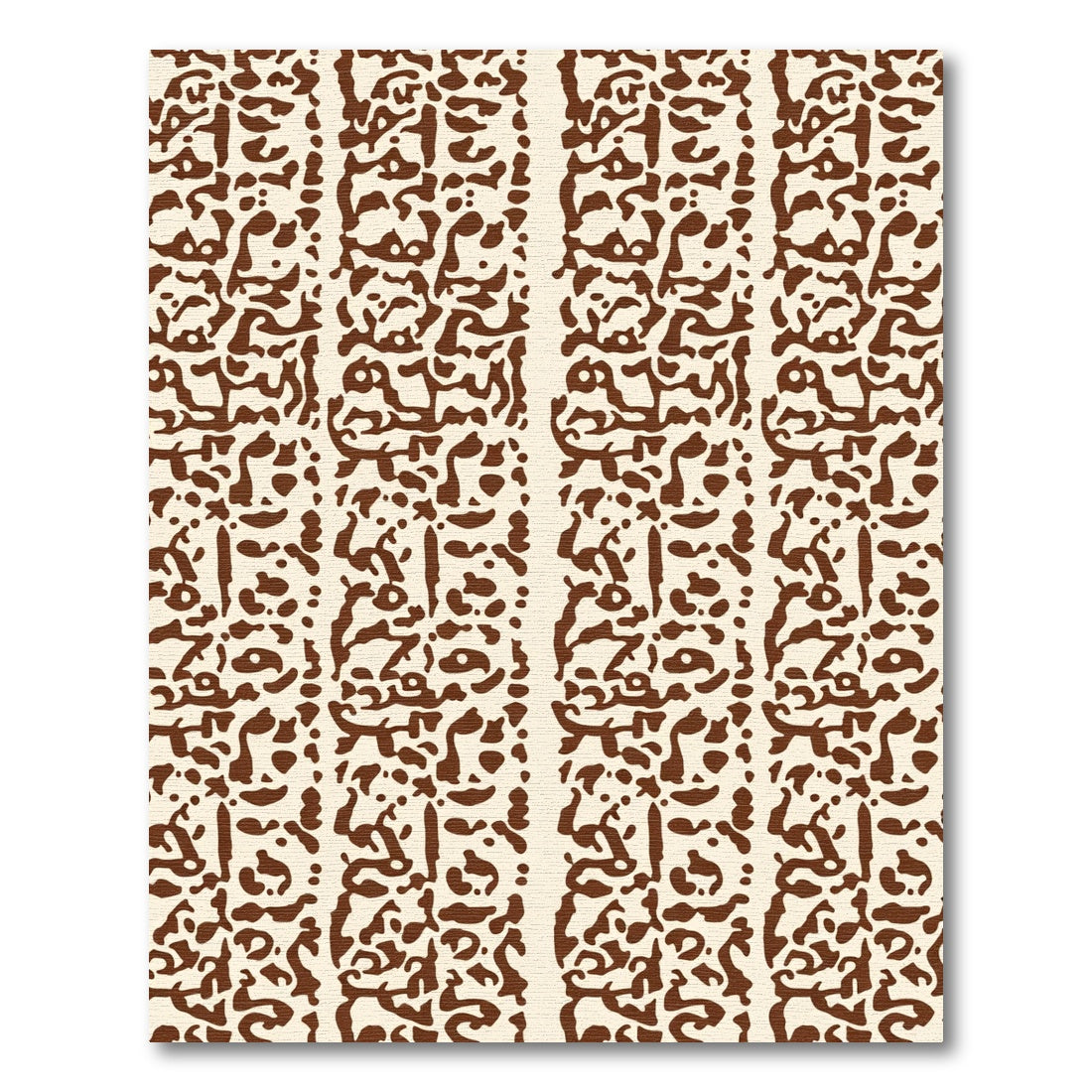 Organic Brown Cream Vertical Stripe Rug