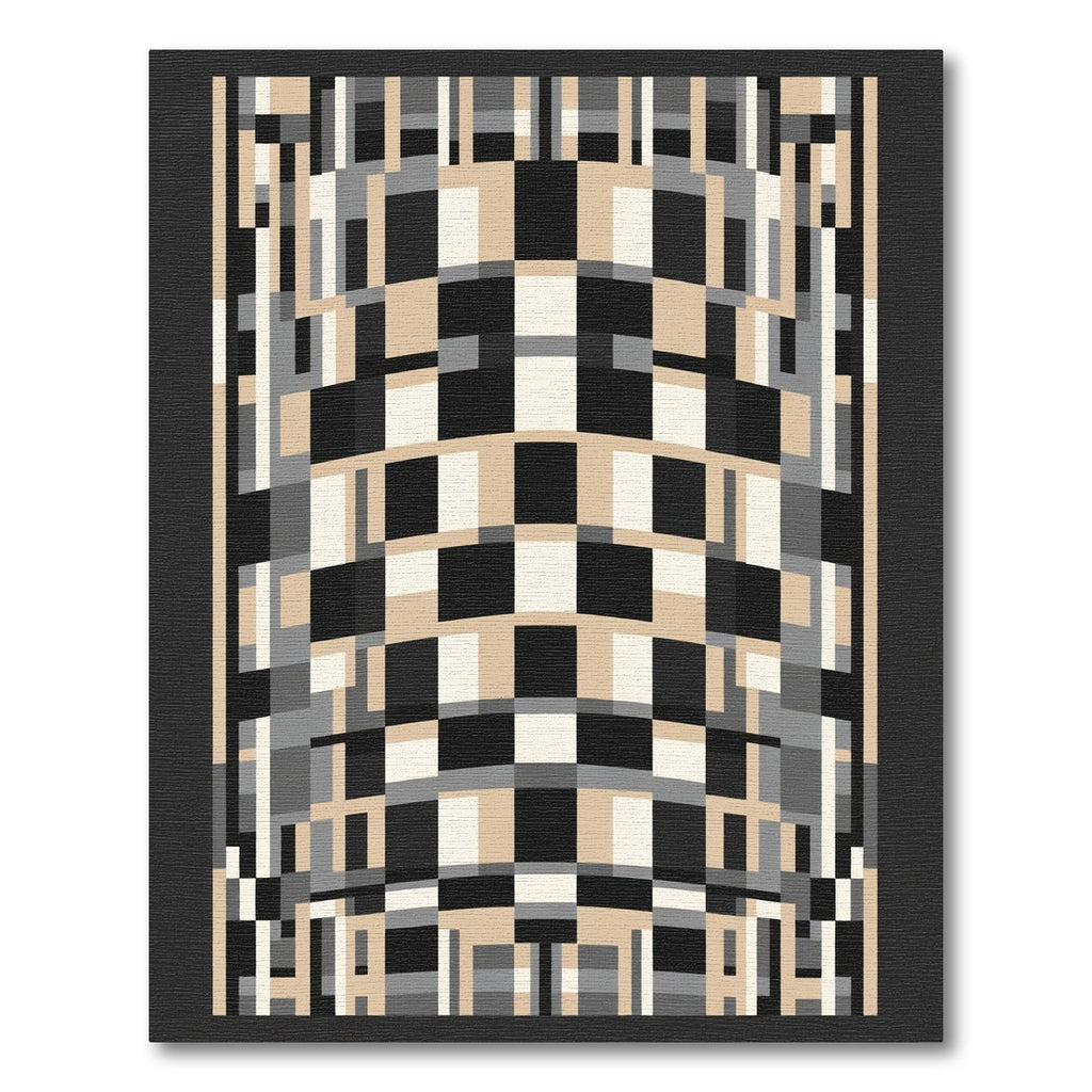 Geometric Checkerboard Illusion Rectangles Rug