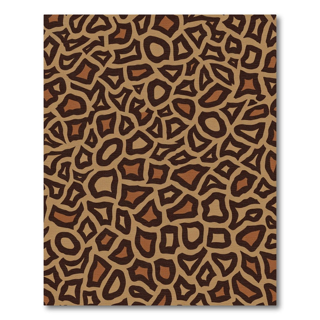 Earthy Brown Giraffe Spots Rug