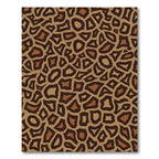 Earthy Brown Giraffe Spots Rug